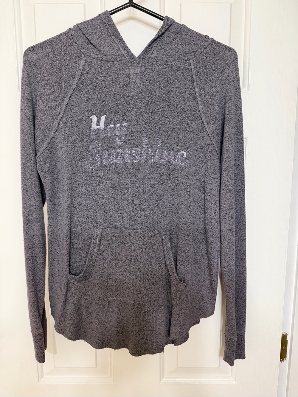 Xhilaration Heather Gray 'Hey Sunshine' Pullover Hoodie